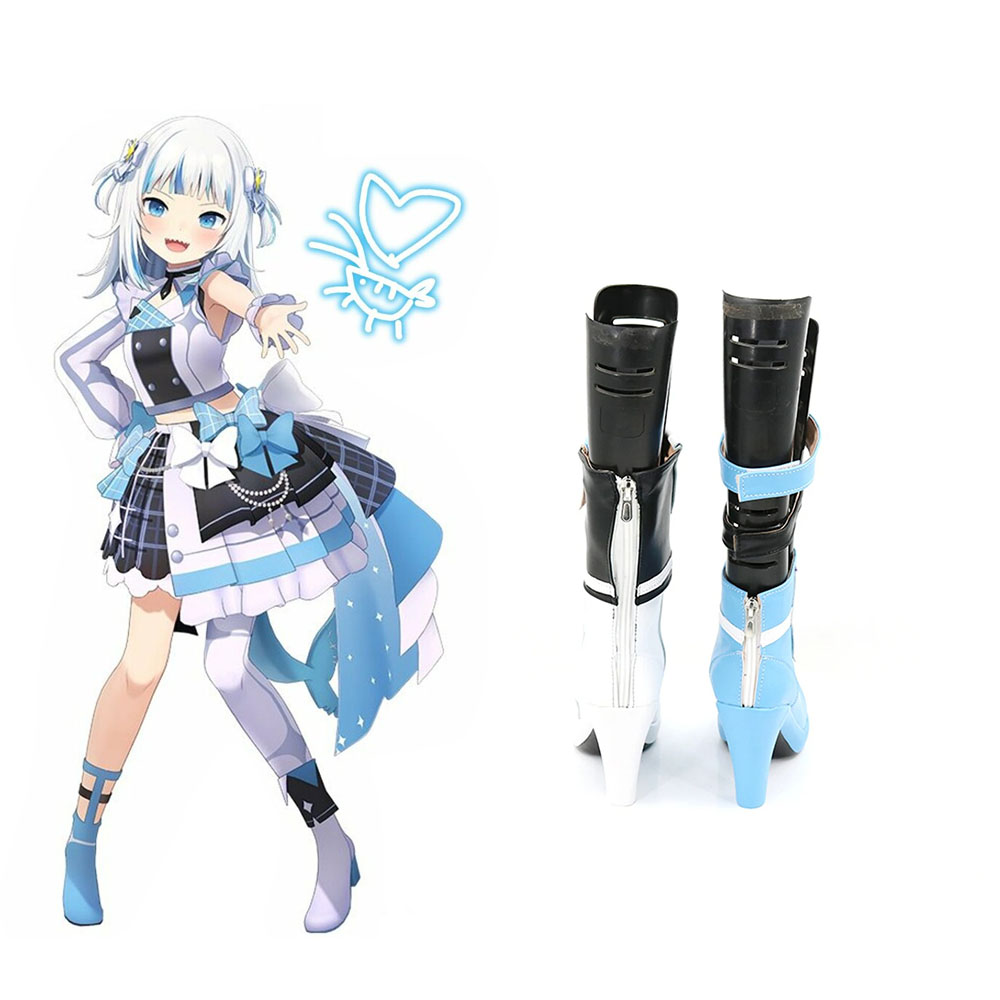 Virtual YouTuber Gawr Gura Cosplay Shoes Custom Made Boots