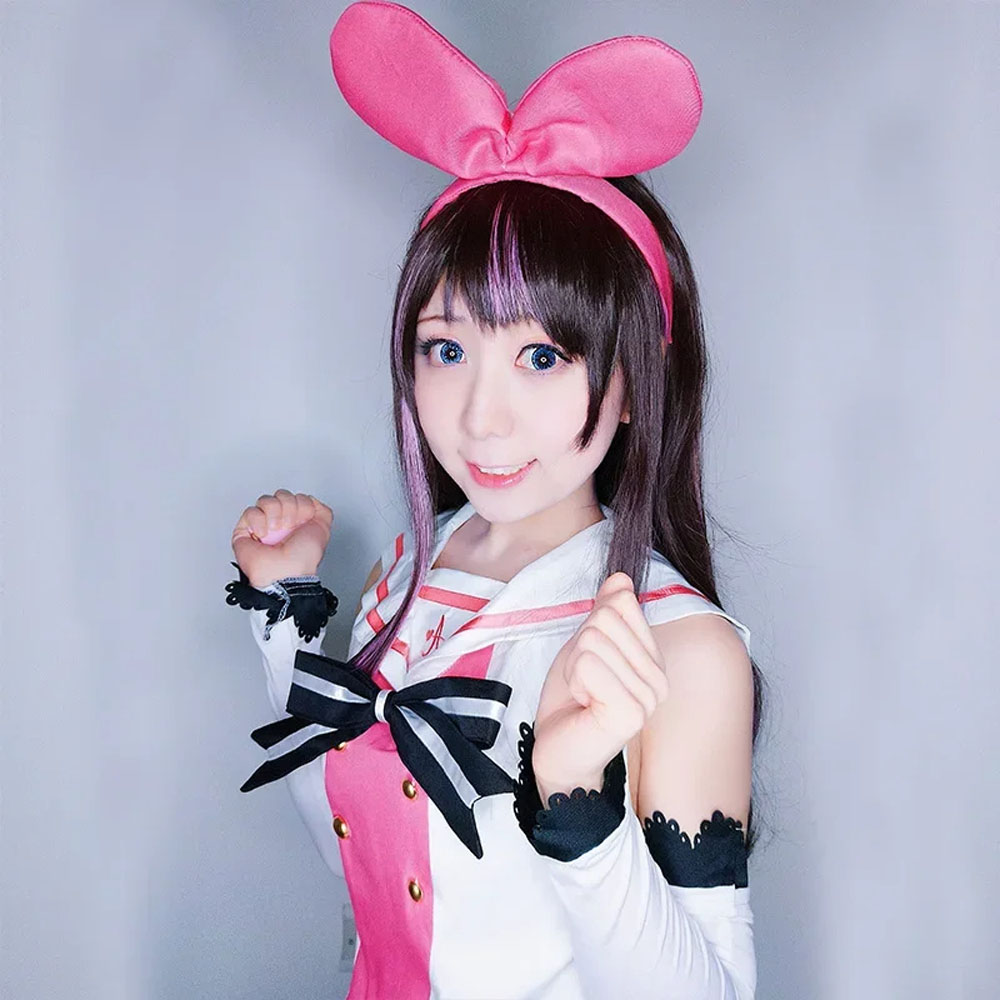 New Kuzuna AI Virtual Cosplay Youtuber AIChannel Kizuna Cosplay Costume Super Cosplay Full Sailor Jacket Shorts Skirt