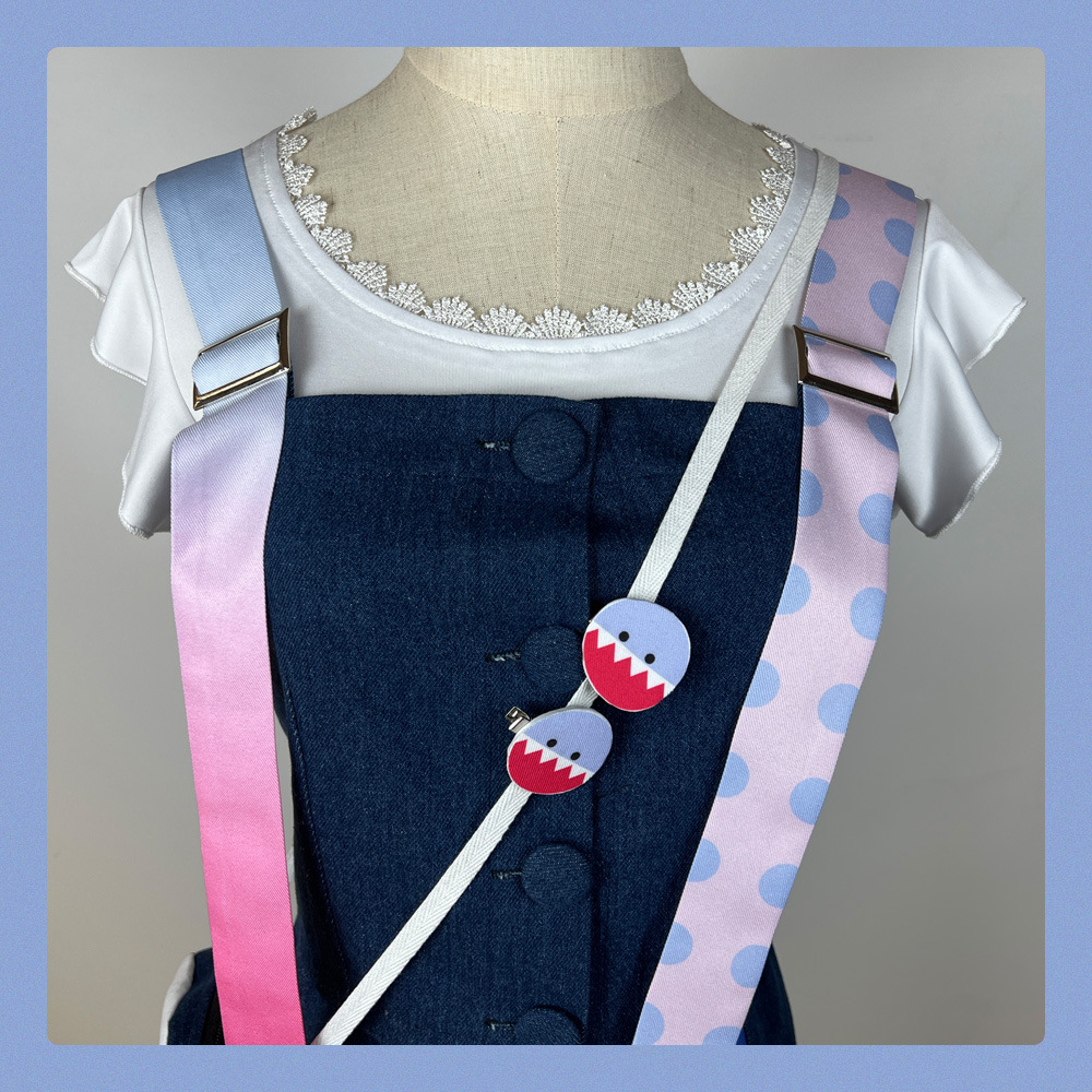 Virtual YouTuber Gawr Gura Cospaly Coatume Wig Catshark Daily Outfit Girl Disguise For Carnival Wig