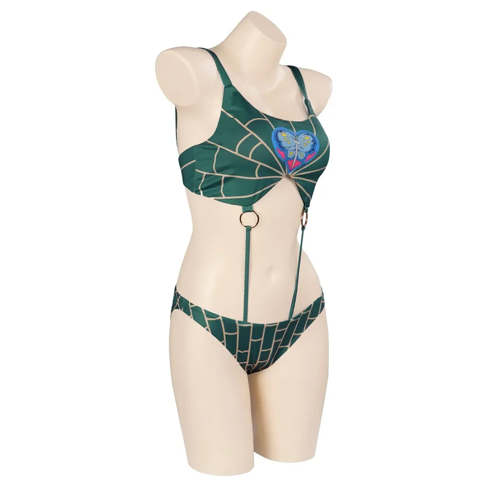 The Bizarre Adventures of JoJo Stone OCEAN Jolyne Cujoh Swimsuit Carnival Costume Swimwear Halloween Carnival Suit