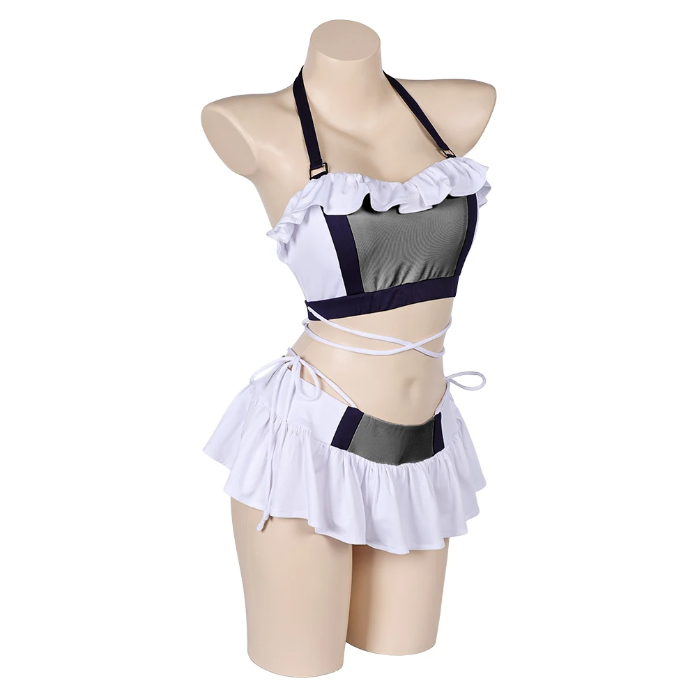 Tifa Cosplay Swimsuit Bikini Costume Game Final Cos Fantasy Women Swimsuit Top Skirt