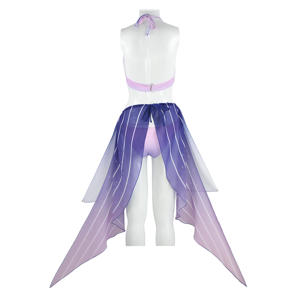 Game Genshin Impact Kokomi Swimsuit Cosplay Costume Sangonomiya Kokomi Bikini Suit Anime Bathing Dress Set