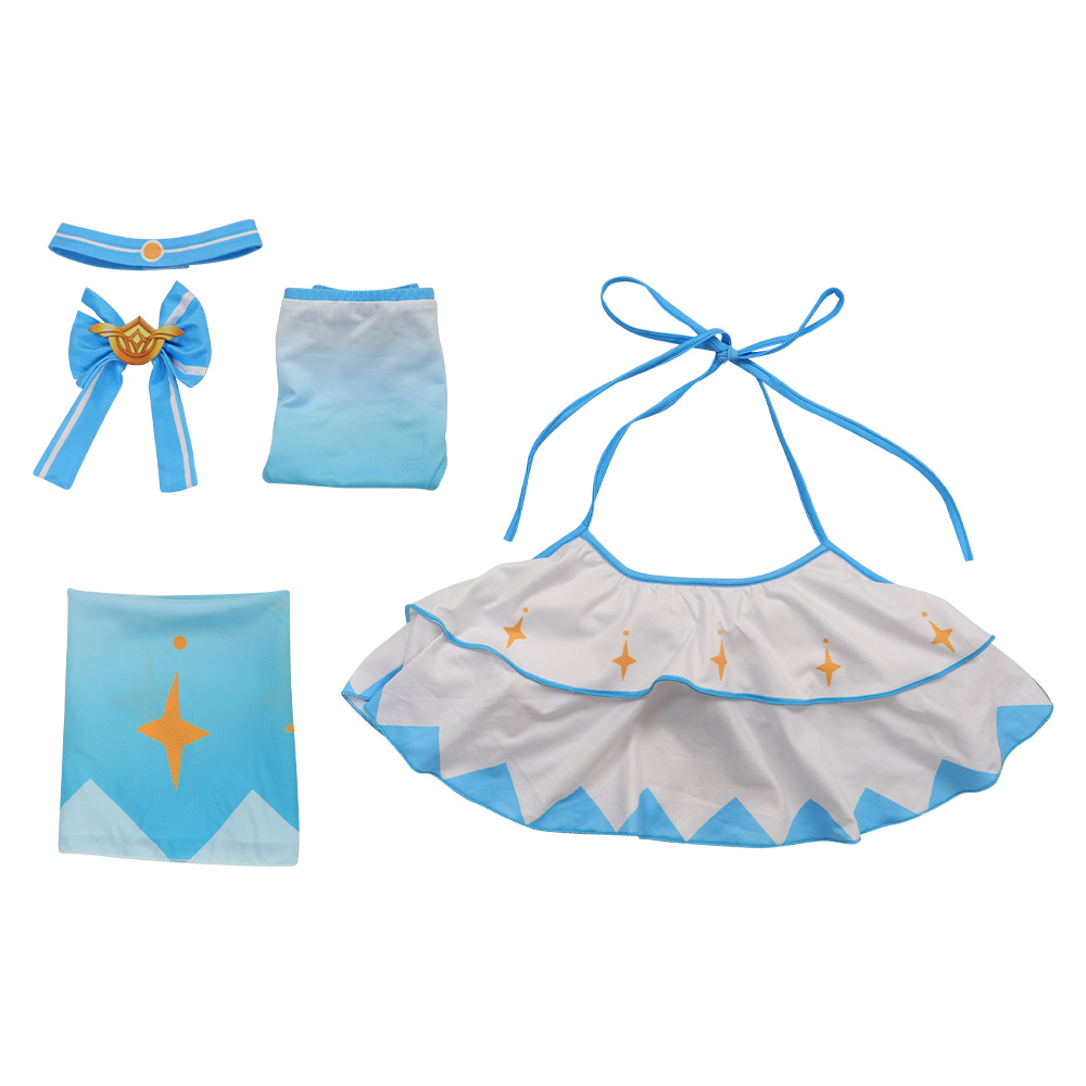 Genshin Impact Lumine Swimsuit Women Lumine Swimsuit for Halloween Carnival Party