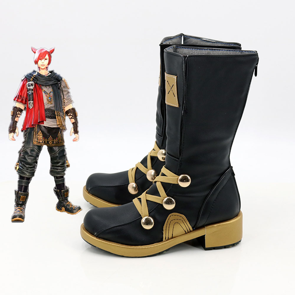 Final Fantasy XIV FF14 Graha Tia Naha Cosplay Shoes Boots 