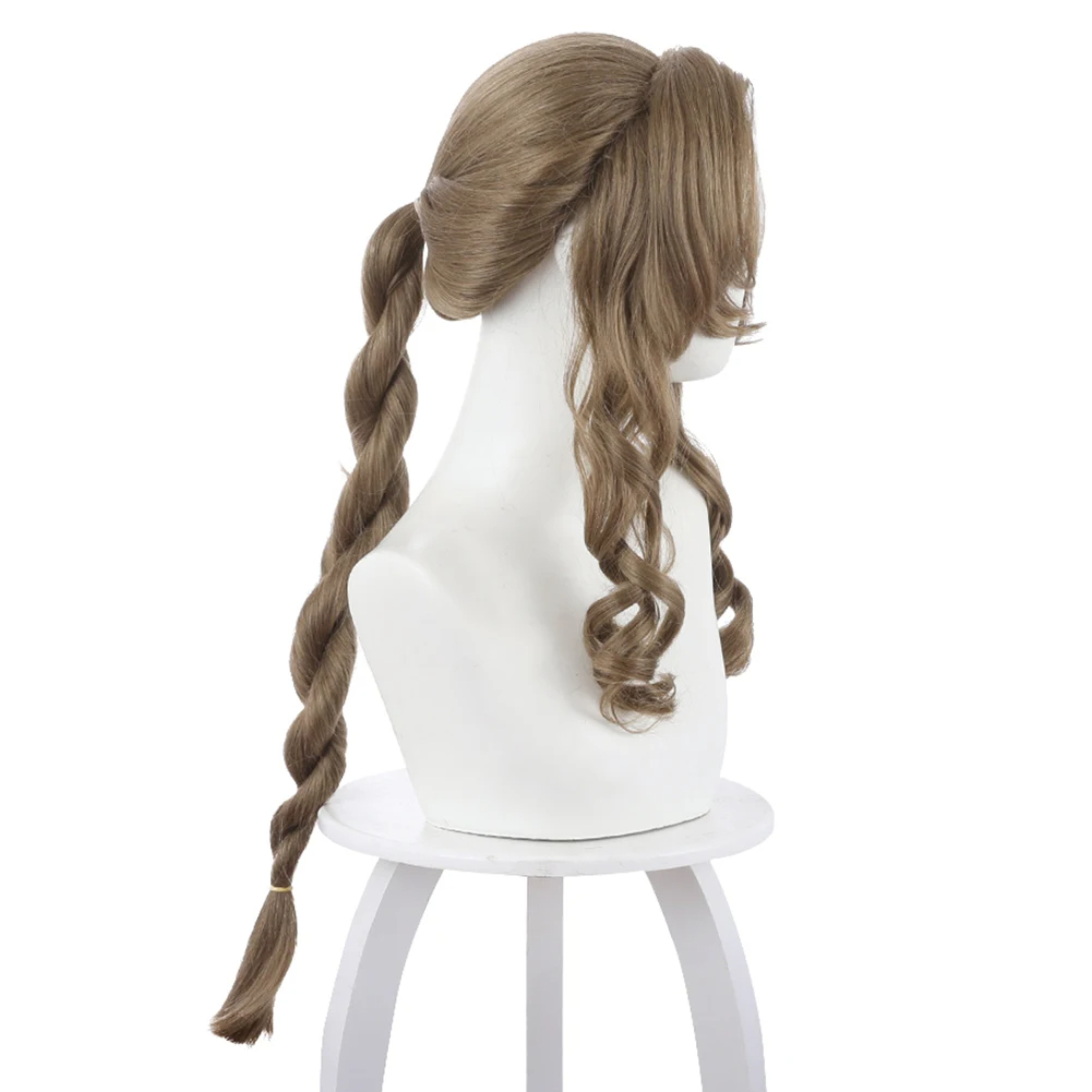 Final Fantasy VII Aerith Gainsborough Cosplay Costume Wig Game Fantasy Women Dress Carnival Clothing