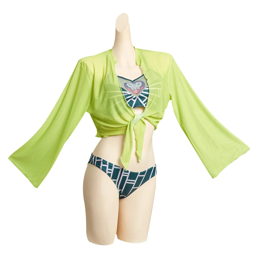 JoJo‘s Bizarre Adventure Jolyne Cujoh Cosplay Costume Outfits Halloween Carnival Suit Swimsuit