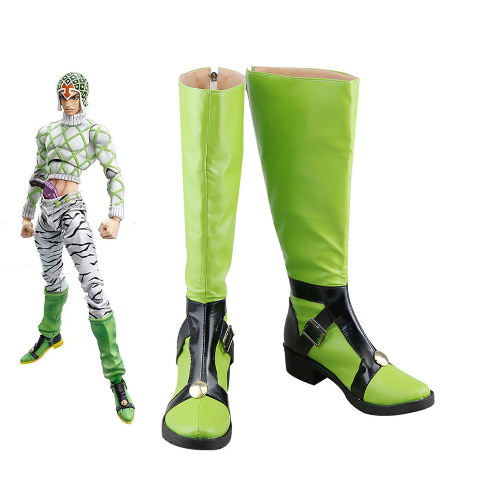 JoJo's Bizarre Adventure Guido Mista Green Cosplay Shoes Custom Made Boots