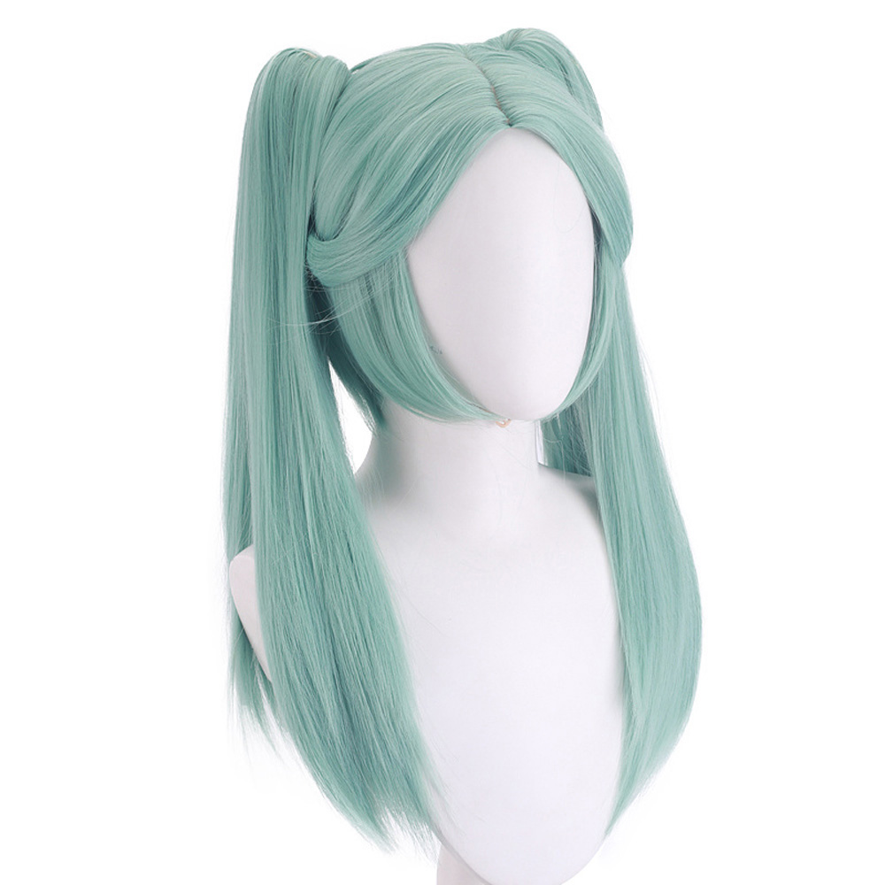 Cyberpunk Edgerunners Rebecca Cosplay Wig With Ponytails Heat Resistant Perucas Synthetic Hair