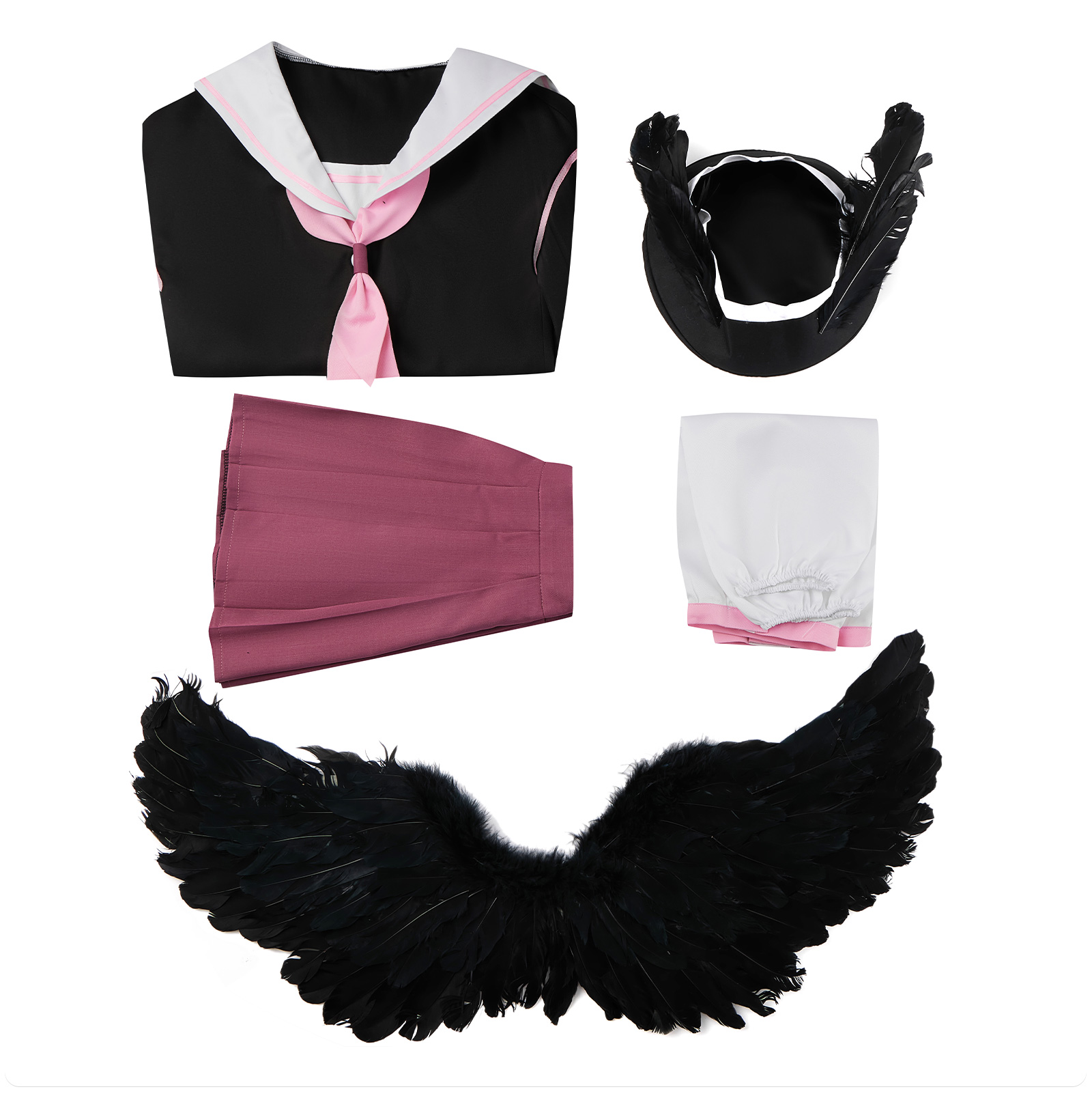 Blue Archive Shimoe Koharu Cosplay Costume Sailor Dress with Wings Halloween Party