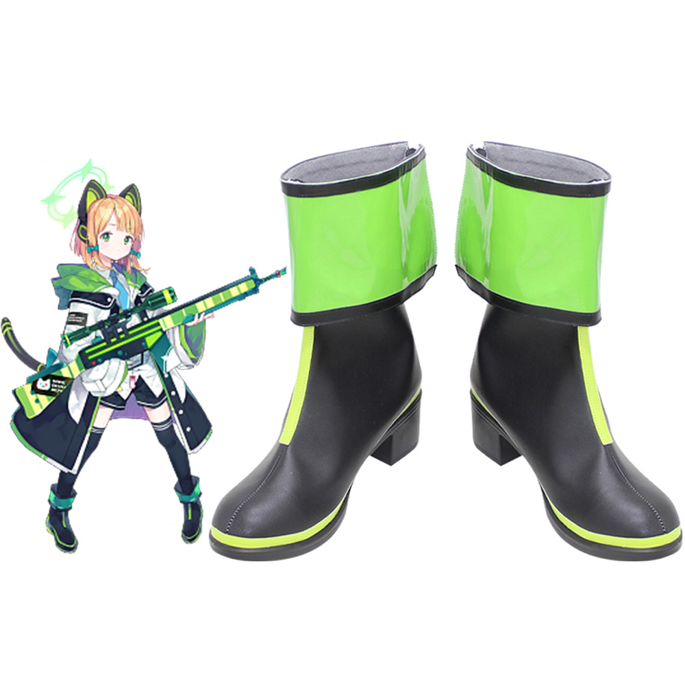 Games Blue Archive Saiba Midori Cosplay Shoes Boot 