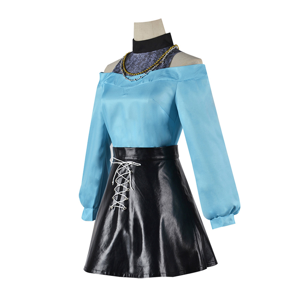 Oshi No Ko Mem Cho Cosplay Costume Blue Dress Outfit Skirt