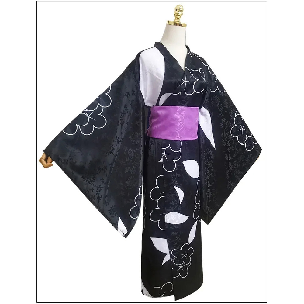 Anime My Dress Up Darling Marin Kitagawa Cosplay Costume Cute Black Japanese Kimono Suit Halloween Party Role Play Uniforms