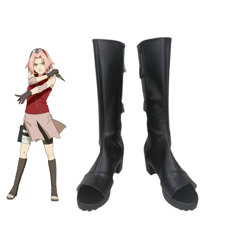 Sakura Haruno from Naruto Halloween Cosplay Shoes Boots