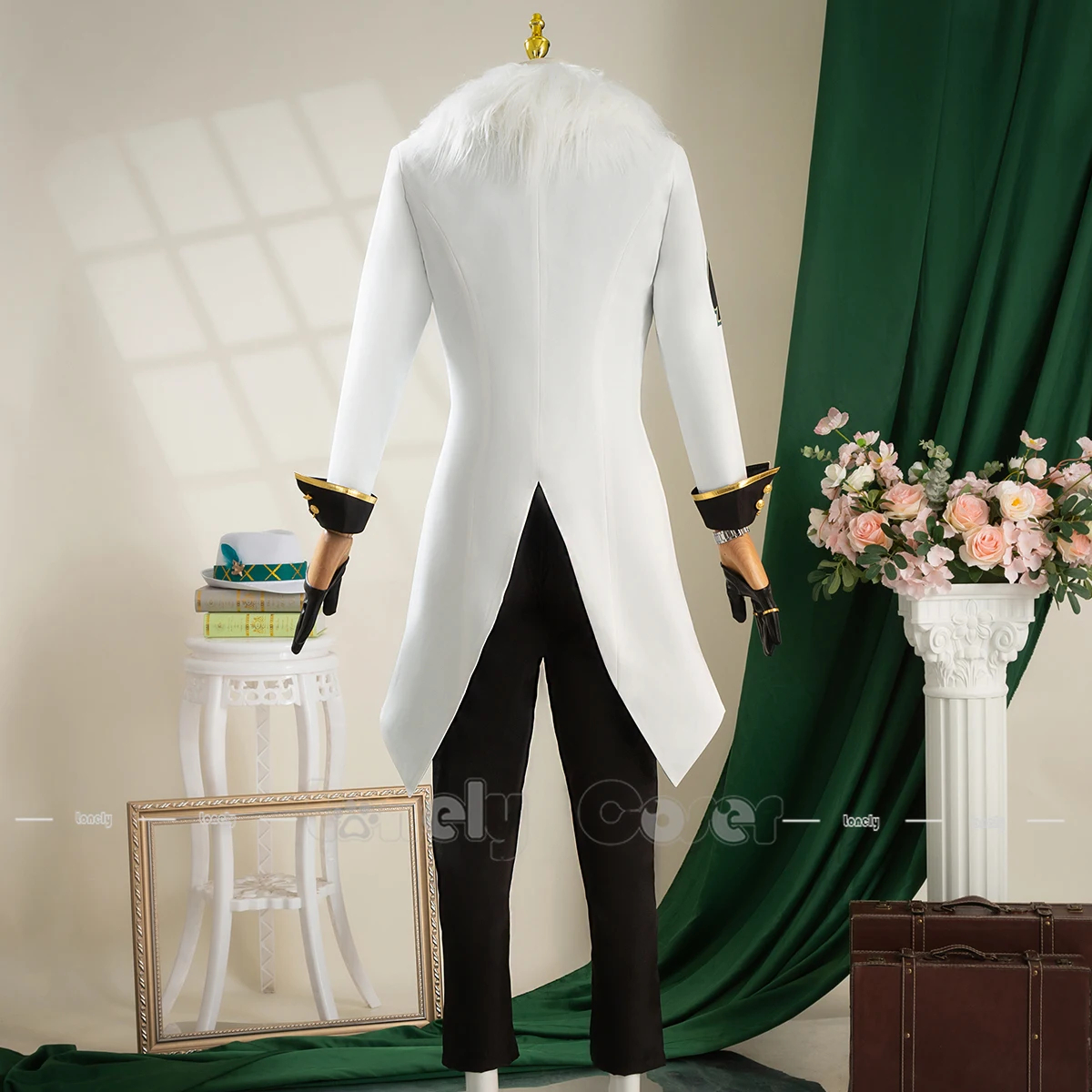 Aventurine Cosplay Costume Honkai Star Rail Concert 2024 Guitar Player Uniform White Suit
