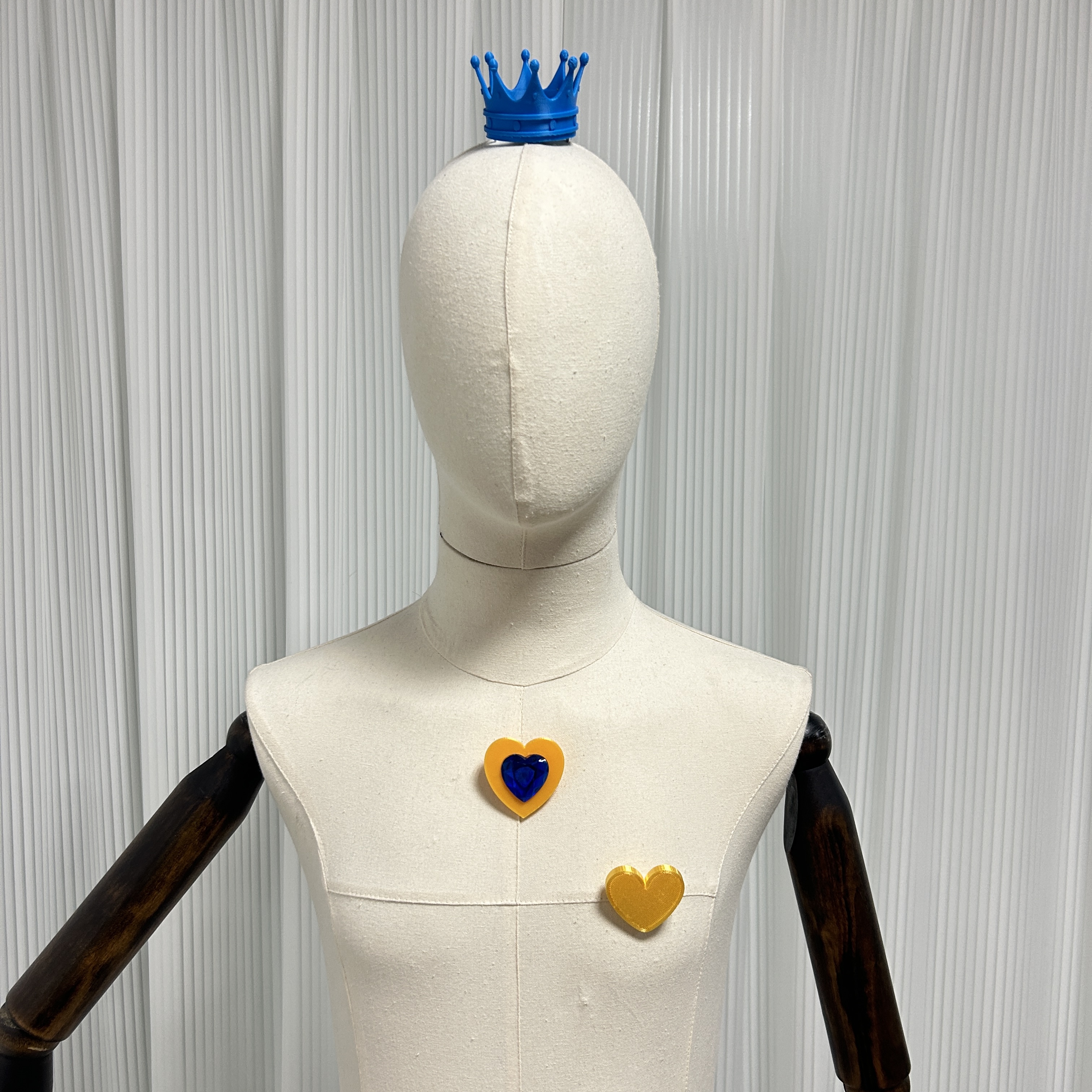 WonderfulPrecure! Nekoyashiki Yuki Cosplay Prop Crown Brooch accessories