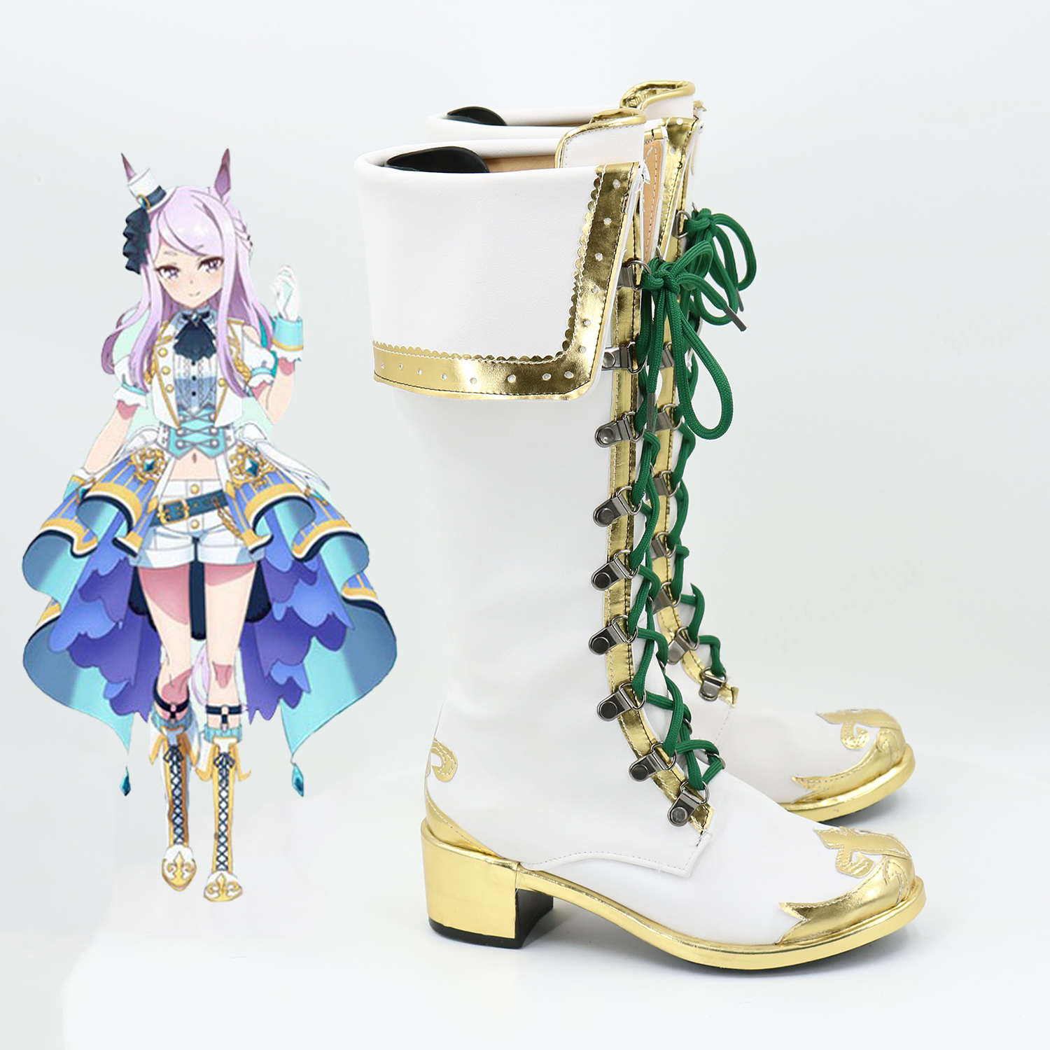 Uma Musume Pretty Derby Mejiro McQueen Cosplay Shoes Custom Made Boots 
