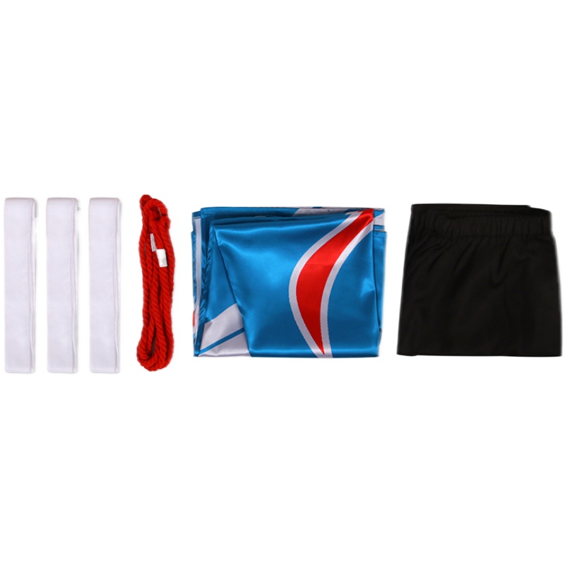 Game LOL The Unforgotten Yone Game Cosplay Costume Wig Anime Pants Blue Printed Skirt Halloween Carnival Party Costume DAX