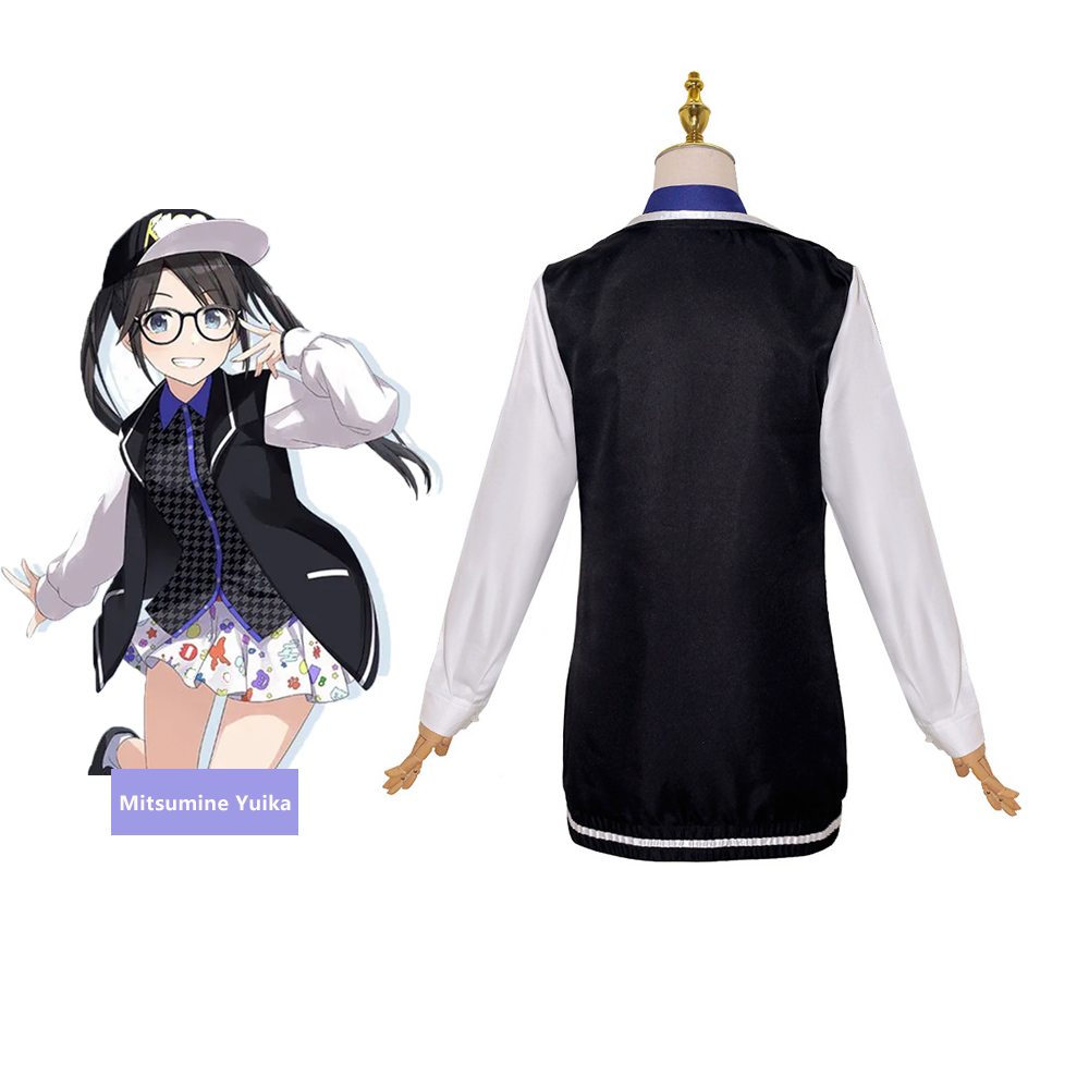 Game The Idolm@Ster Mitsumine Yuika Cosplay Costume Coat Shirt,Dress