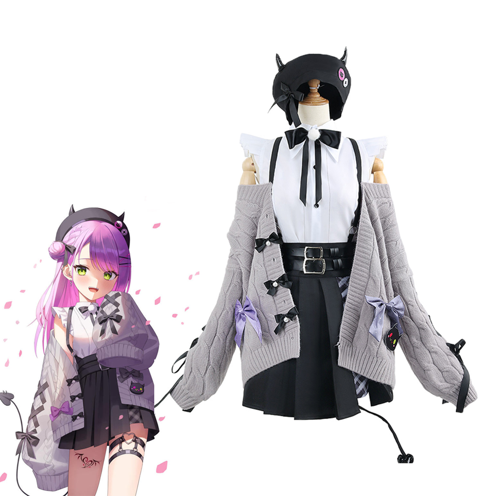 Game Virtual YouTuber Hololive Tokoyami Towa Cosplay Costume Cute Daily Wear Uniform 