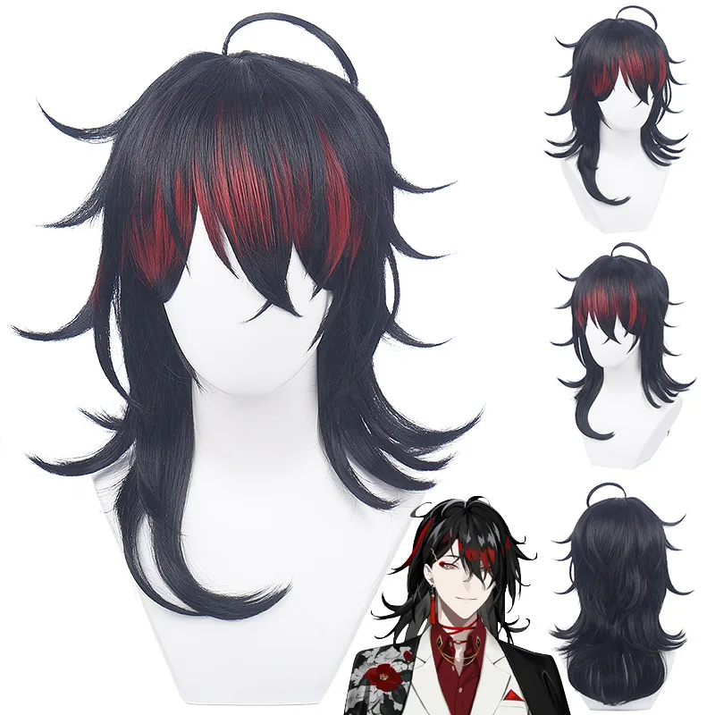 Anime Virtual YouTuber Vox Akuma Cosplay Wig 