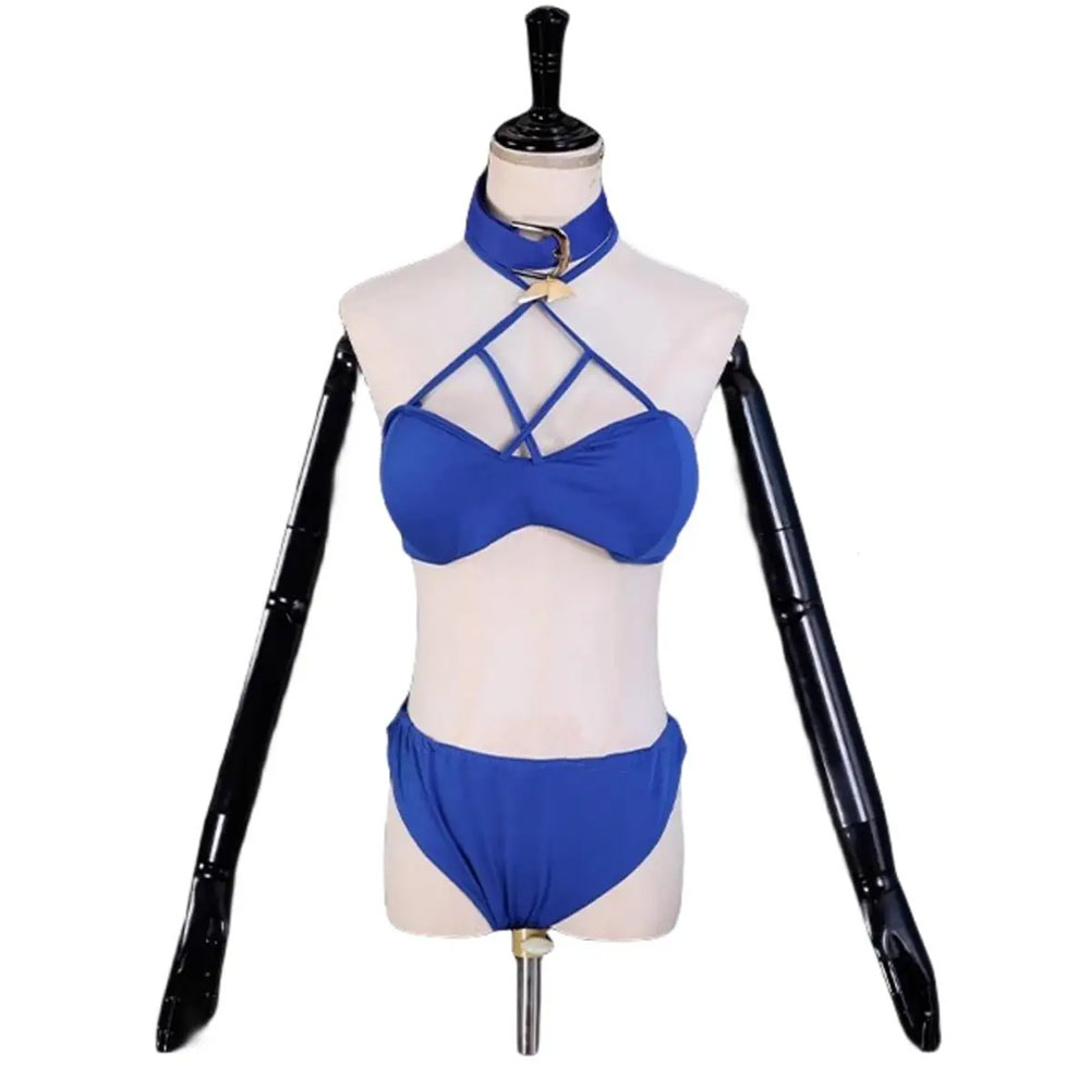 Shylily Lily Cosplay Anime Virtual YouTuber Costume Wig Summer Day Swimwear Bikini Woman 