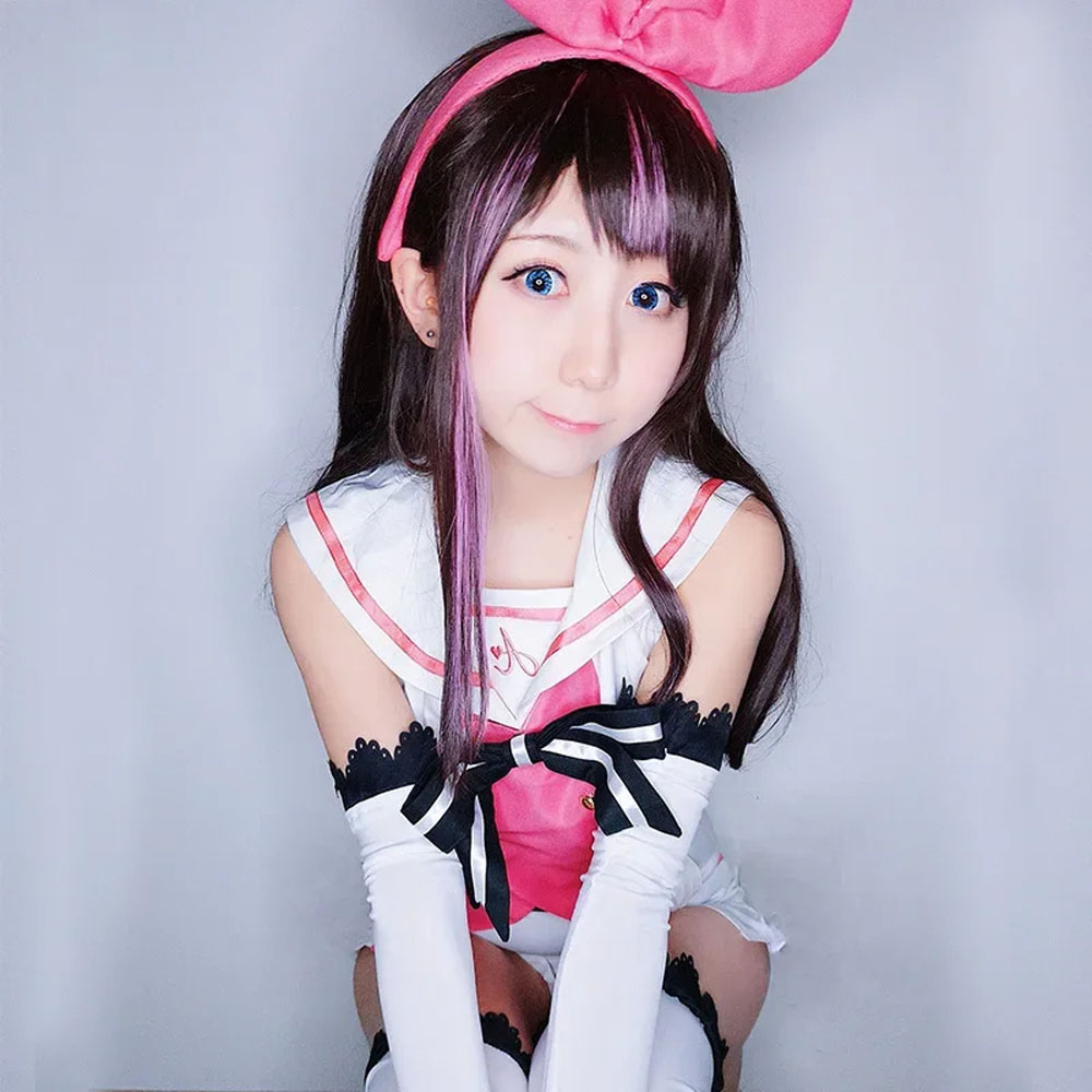 New Kuzuna AI Virtual Cosplay Youtuber AIChannel Kizuna Cosplay Costume Super Cosplay Full Sailor Jacket Shorts Skirt