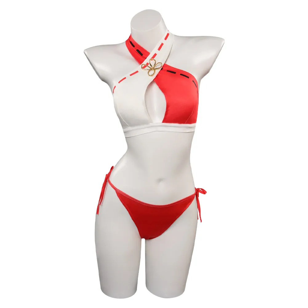 Genshin Impact Yae Miko Cosplay Costume Swimsuit Outfits Halloween Carnival Party Female Role Swimswear Suit