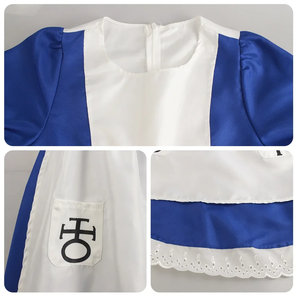 Anime Alice Princess Dress Maid Apron Dress Game Madness Returns Alice Cosplay Costume For Women Girls Halloween Party