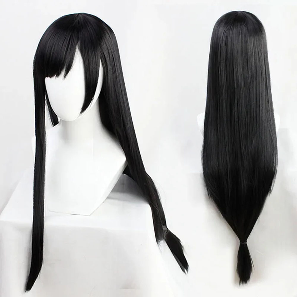 Final Fantasy VII Tifa turnart cosplay costume women dress wig Black Brown
