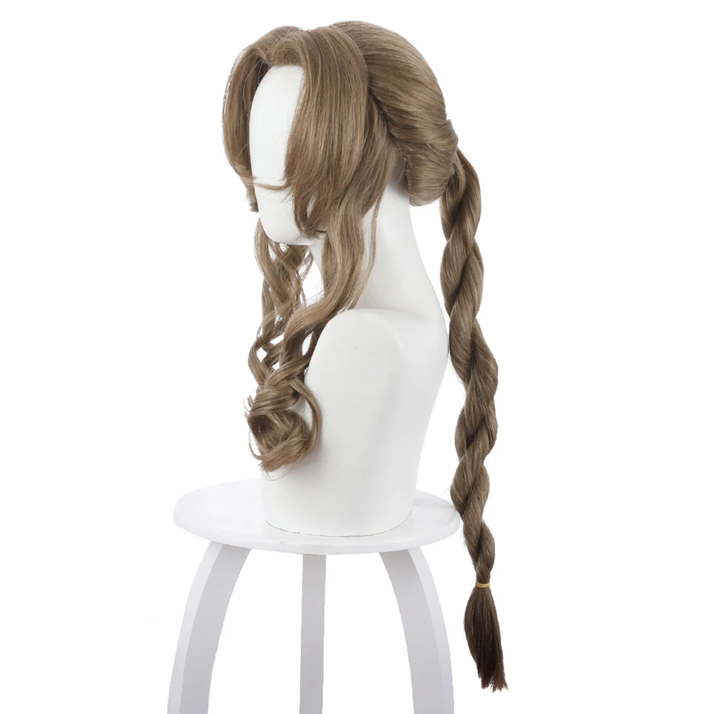 Final Fantasy VII Aerith Gainsborough Cosplay Costume Wig Game Fantasy Women Dress Carnival Clothing