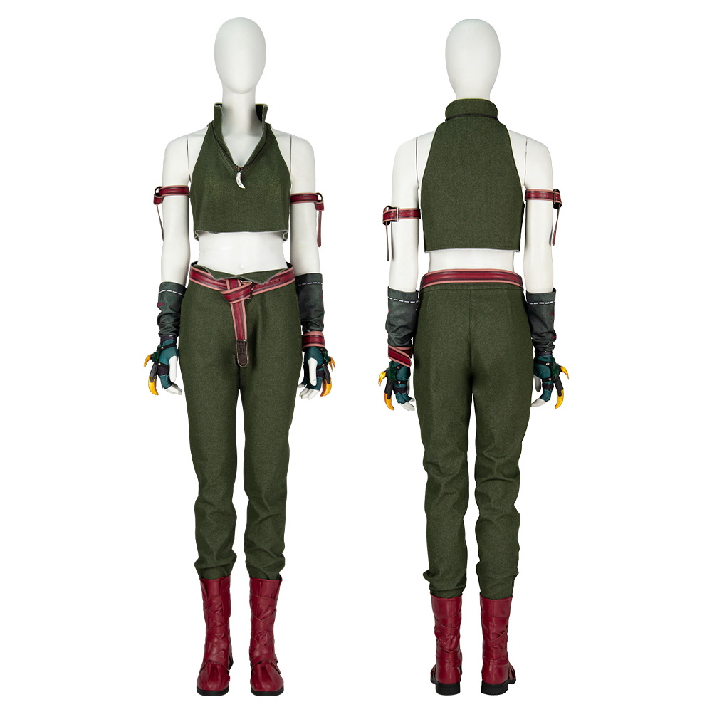 Final Fantasy VII Ever Crisis Tifa Lockhart Cosplay costume Shoes Belt Gloves Full Set