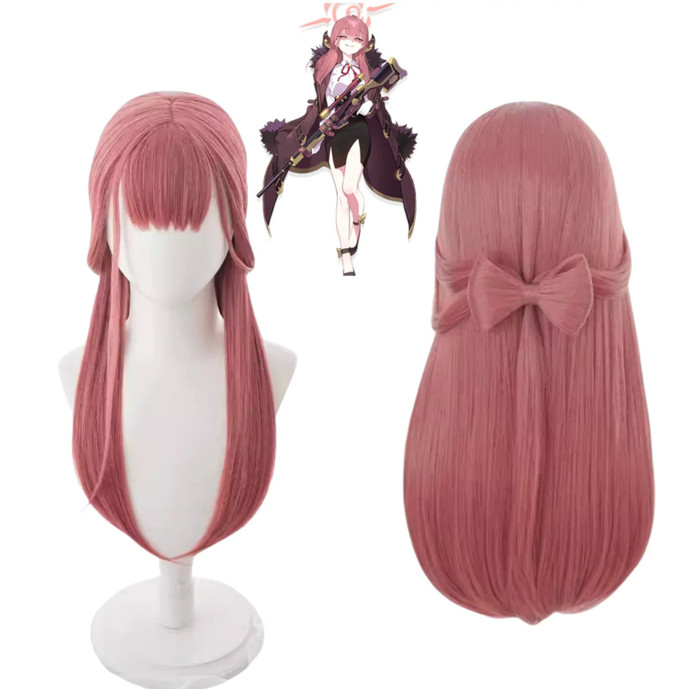 Anime Game Blue Archive Rikuhachima Aru Cosplay Costume Wig Woolen Collar Cloak Cape Uniform Skirt 