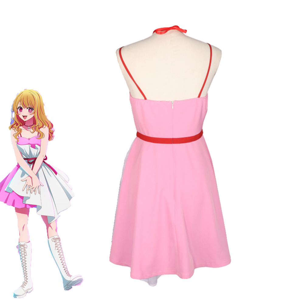 Anime Oshi No Ko Ai Ruby Hoshino Cosplay Costume Rubii Pink Ceremonial Dress Outfit