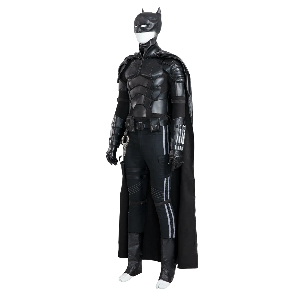 DC Movie Superhero New Bat hero Bruce Wayne Robert Cosplay Costume Adult Battle Outfit Party Full Props Suit