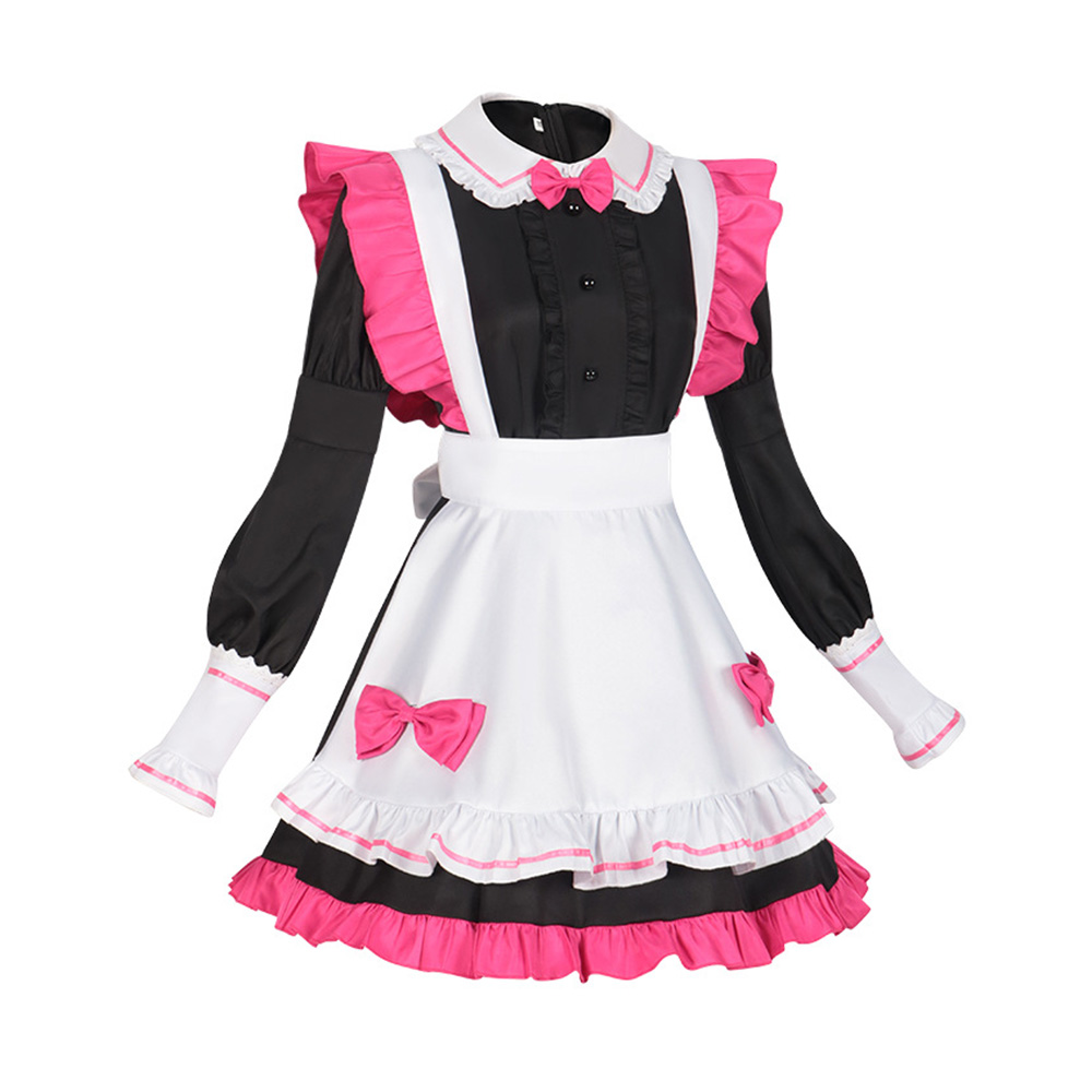 Oshi No Ko Hoshino Rubii Cosplay Costume Coffee Maid Dress Hairband Stockings Bow 