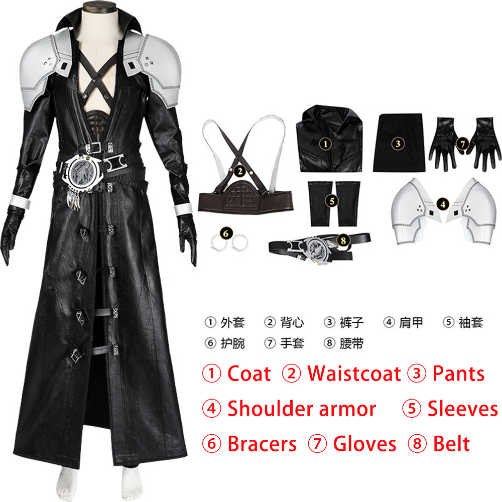 Game Final Fantasy VII Cosplay Sephiroth Cosplay Costume Shoes Boots