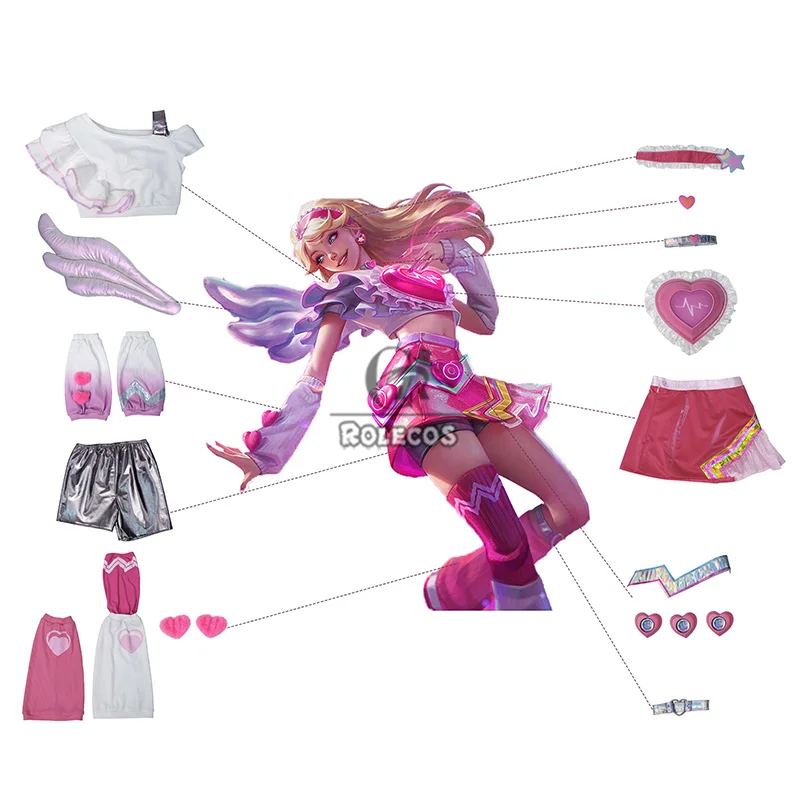 League Of Legends LOL Lovestruck Lux Cosplay Costume Halloween Costume