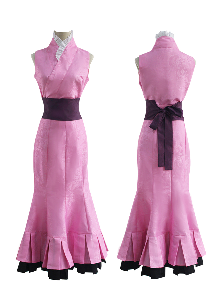 Hatsune Miku Vocal Cosplay Costume Matcha Green Tea Dress and pink Dress,Wig