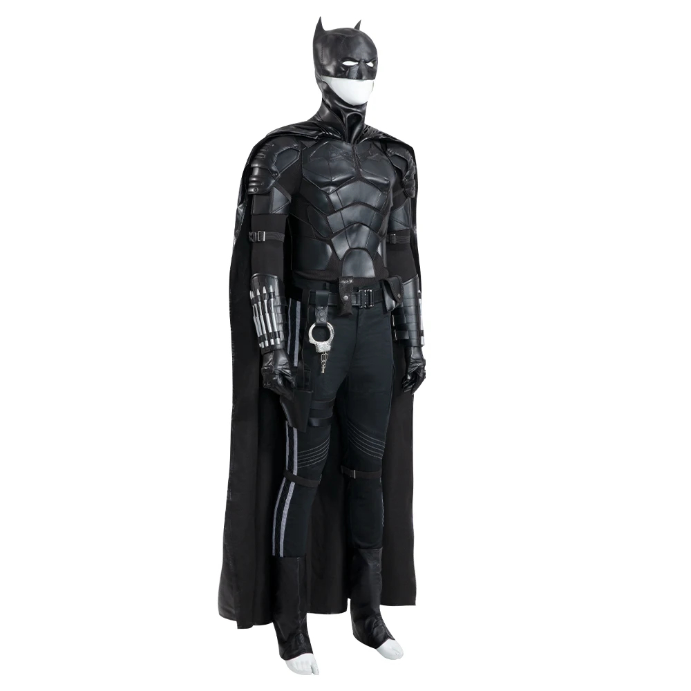 DC Movie Superhero New Bat hero Bruce Wayne Robert Cosplay Costume Adult Battle Outfit Party Full Props Suit
