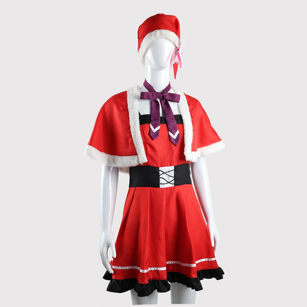 OSHI NO KO Hoshino Ai Christmas Cosplay Costume Red Dress