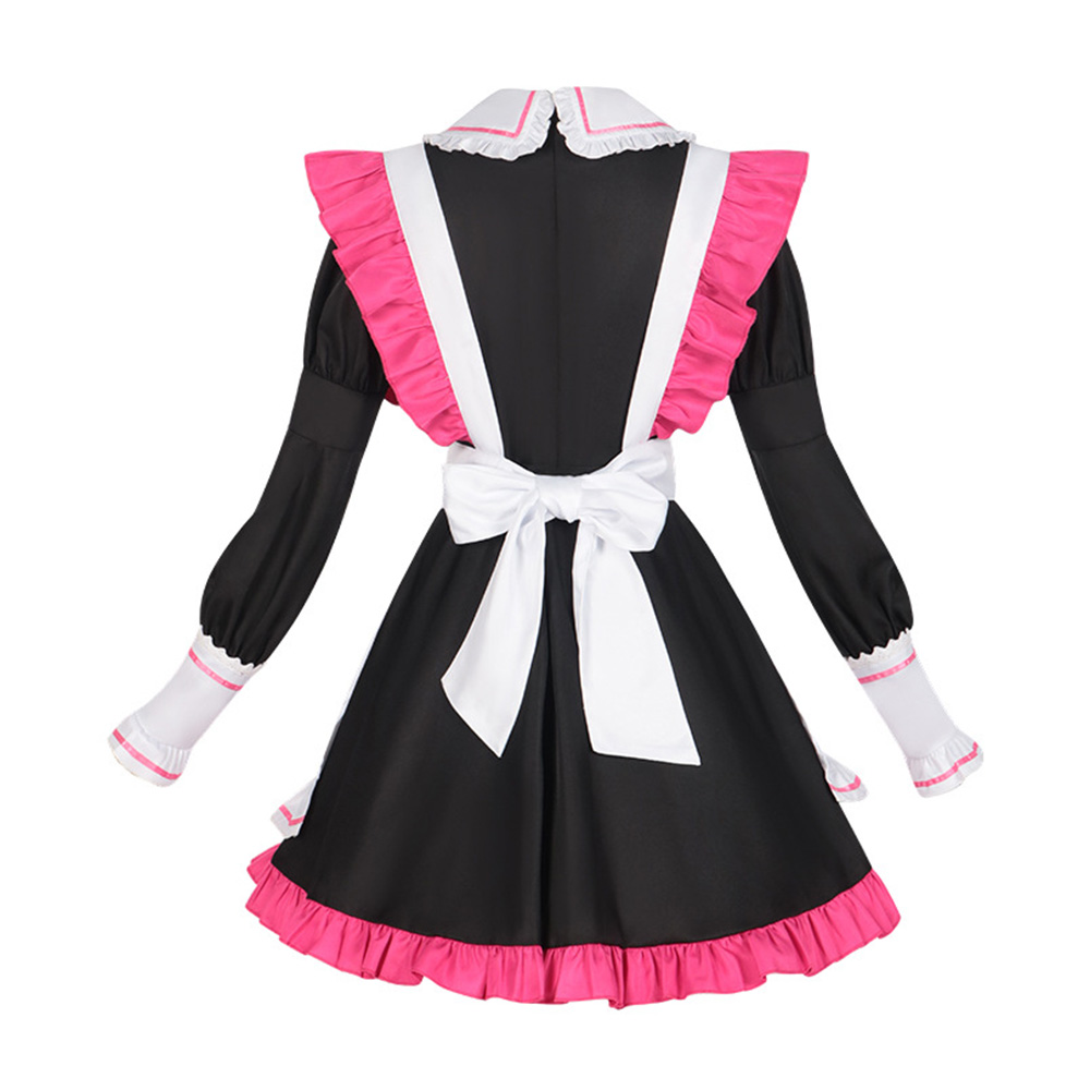 Oshi No Ko Hoshino Rubii Cosplay Costume Coffee Maid Dress Hairband Stockings Bow 