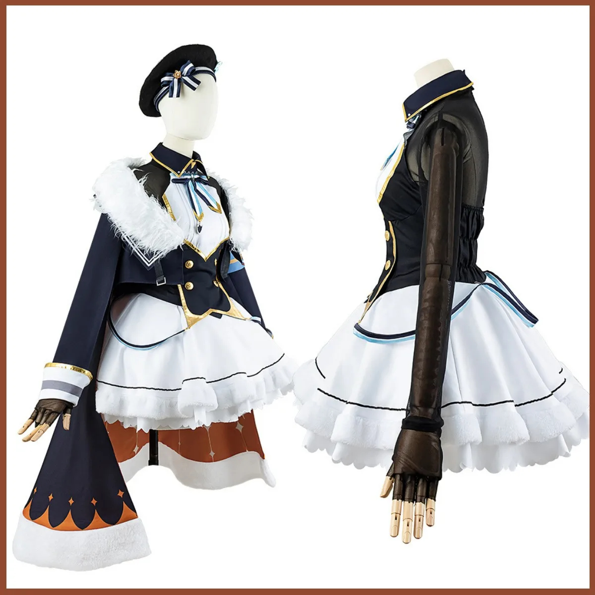 Anime virtual YouTuber Petra Gurin carnival costume wig dress cape woman set for christmas