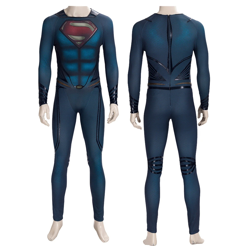 DC Movie-Superman: Man of Steel cosplay jumpsuit with cape