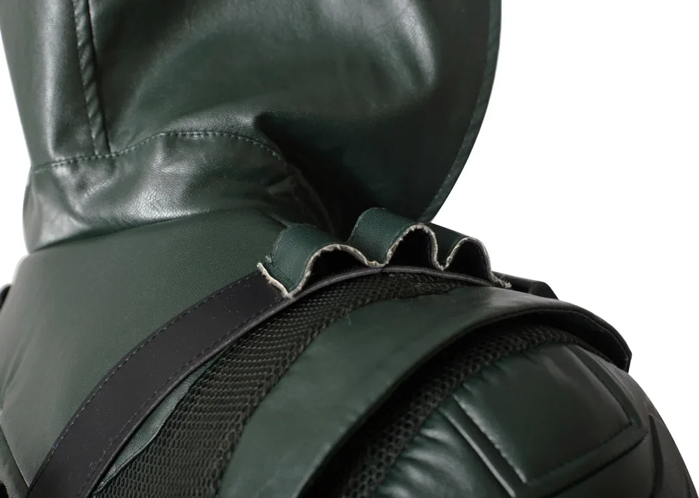 The Arrow Season 5 Green Arrow Cosplay Costume Oliver Quee Outfit Halloween Costumes Men Leather Pantsfantasias adulto masculino DC Movie Type