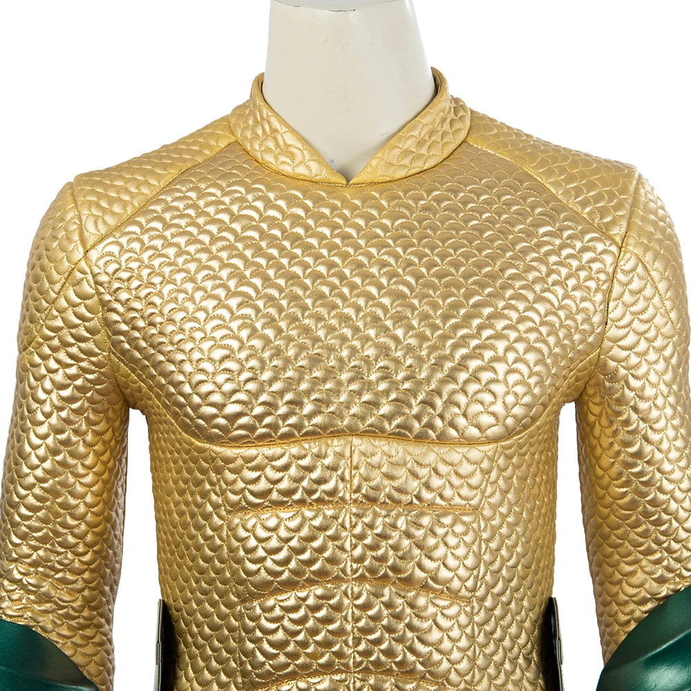 DC Movie Aquaman Arthur Curry Battle Suit Halloween Cosplay Costume Full Set