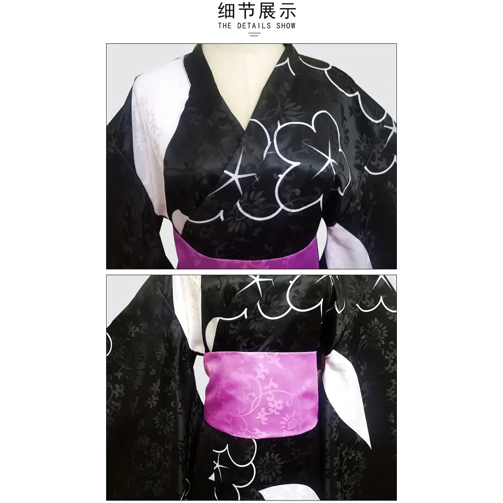 Anime My Dress Up Darling Marin Kitagawa Cosplay Costume Cute Black Japanese Kimono Suit Halloween Party Role Play Uniforms