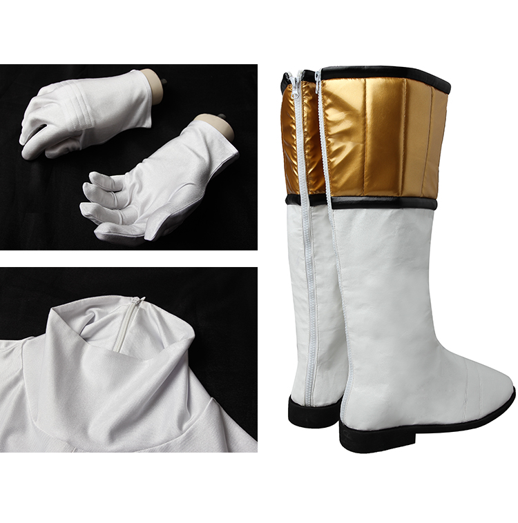 Power Rangers Kyoryu Sentai White Ranger Cosplay Costume Boots