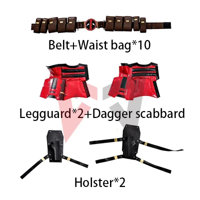 Marvel Movies Wolverineng Cosplay Costume Accessories Red Deadpool Jumpsuit 