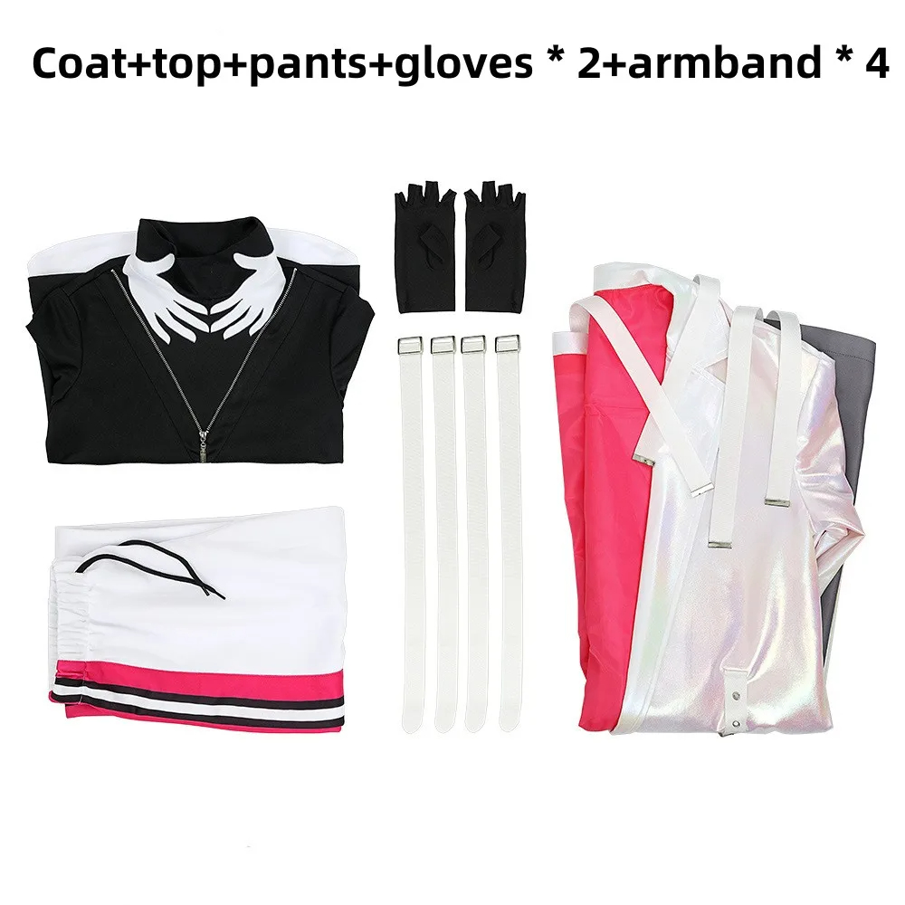 Anime Virtual YouTuber Kagami Hayato Cosplay Costume Wig Illusory Color Coat Man Woman Halloween 