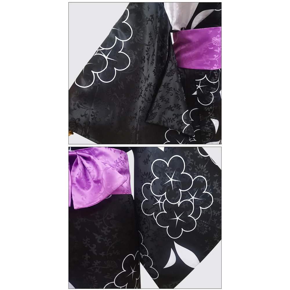 Anime My Dress Up Darling Marin Kitagawa Cosplay Costume Cute Black Japanese Kimono Suit Halloween Party Role Play Uniforms